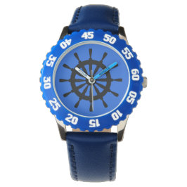 Watch - Helm in Black on Blue Armbanduhr
