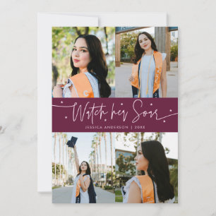 Watch Her Soar Multi Foto Cranberry Abschluss Ankündigung