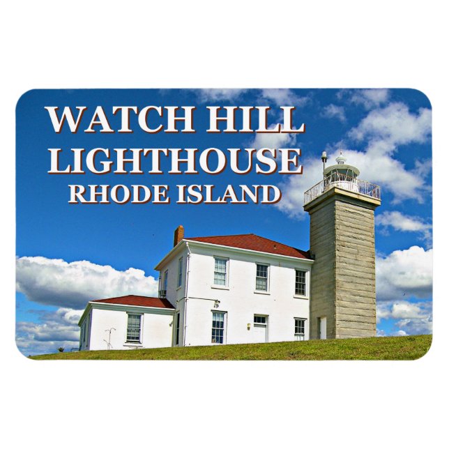 Watch Hill Lighthouse, Rhode Island Foto Magnet (Horizontal)