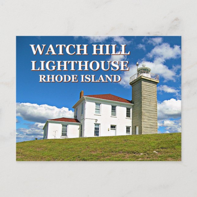 Watch Hill Lighthouse, Rhode Island Postcard Postkarte (Vorderseite)