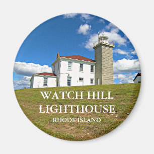 Watch Hill Lighthouse, Rhode Island Round Magnet