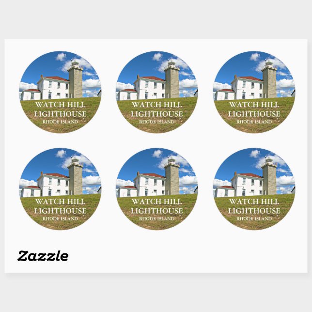 Watch Hill Lighthouse, Rhode Island Stickers (Blatt)