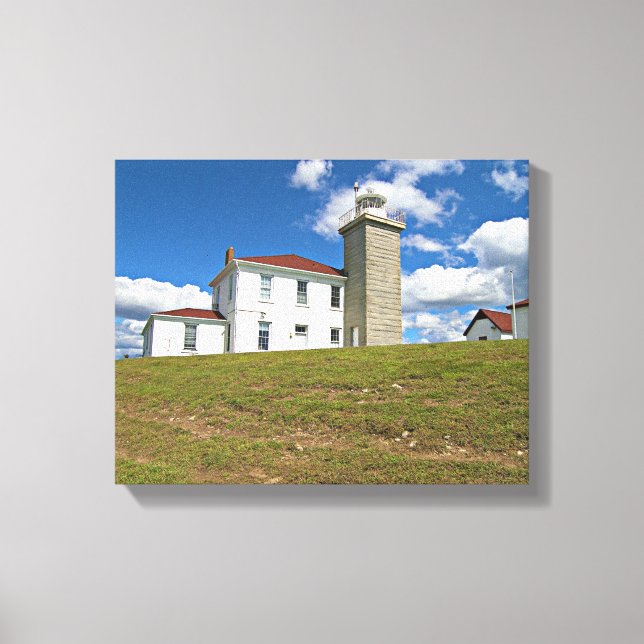 Watch Hill Lighthouse, Rhode Island Wrapped Canvas Leinwanddruck (Vorderseite)