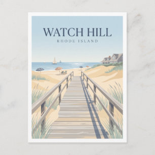 Watch Hill Seaside Boardwalk Rhode Island Postkarte