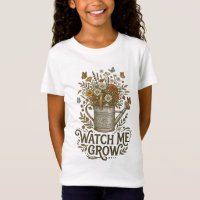Watch Me Grow Retro Gießkanne Blumen T-Shirt