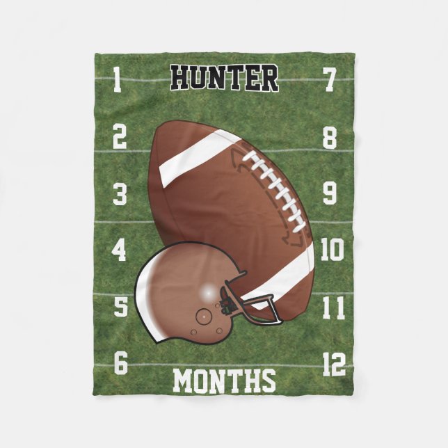 Watch Me Grow - Sport Football 🏈 Fleecedecke (Vorderseite)