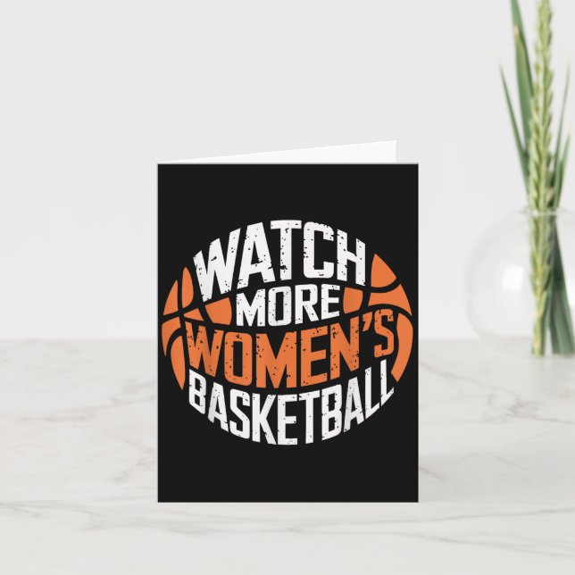 Watch More Women’s Basketball Bold Motivational  Karte (Vorderseite)