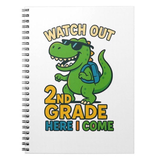 Watch Out 2nd Grade Here I Come Spiral Notebook  Notizblock (Vorderseite)