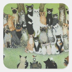 Watch the Birdie Quadratischer Aufkleber