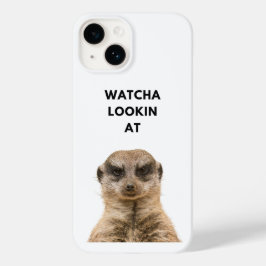 Watcha Lookin’ At? - Grumpy Meerkat Case-Mate iPhone 14 Hülle