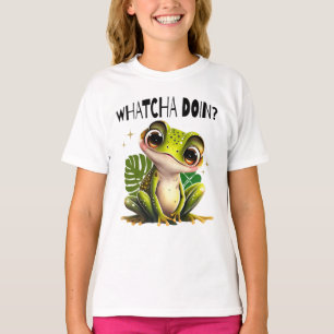 Watcha macht? Funny Curious Frog T-Shirt