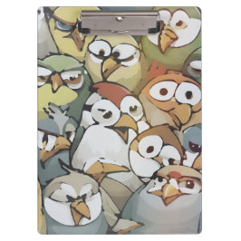 Watched by a a lot of grumpy birds klemmbrett