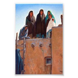 Watchers From Housetop by Maynard Dixon Fotodruck