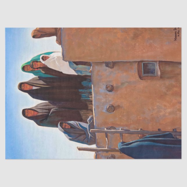 Watchers From Housetop by Maynard Dixon Seidenpapier (Vorderseite)