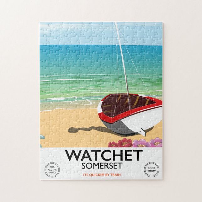 Watchet Somerset Vintages Zugplakat Puzzle (Vertikal)