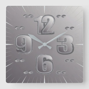 watching the clock quadratische wanduhr