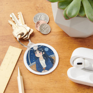 Watching the stars at the planetarium schlüsselanhänger