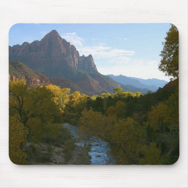 Watchman Peak, Jungfrau River Zion National Park Mousepad (Vorne)
