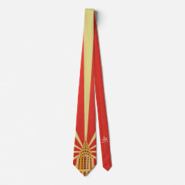 Watchtower Retro Gebäude Necktie Design Krawatte