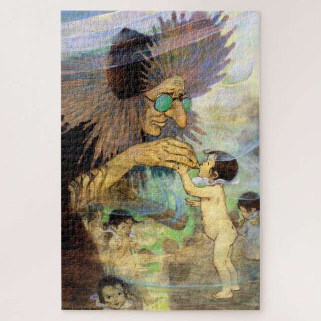 Water Baby and Fairy, Jessie Willcox Smith Puzzle (Vertikal)
