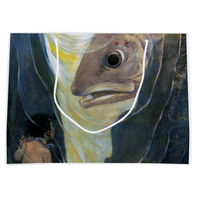 Water Baby and Fish, Jessie Willcox Smith Große Geschenktüte (Vorderseite)
