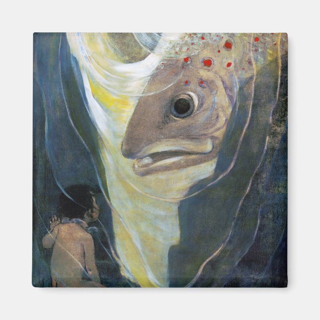 Water Baby and Fish, Jessie Willcox Smith Magnet (Vorne)