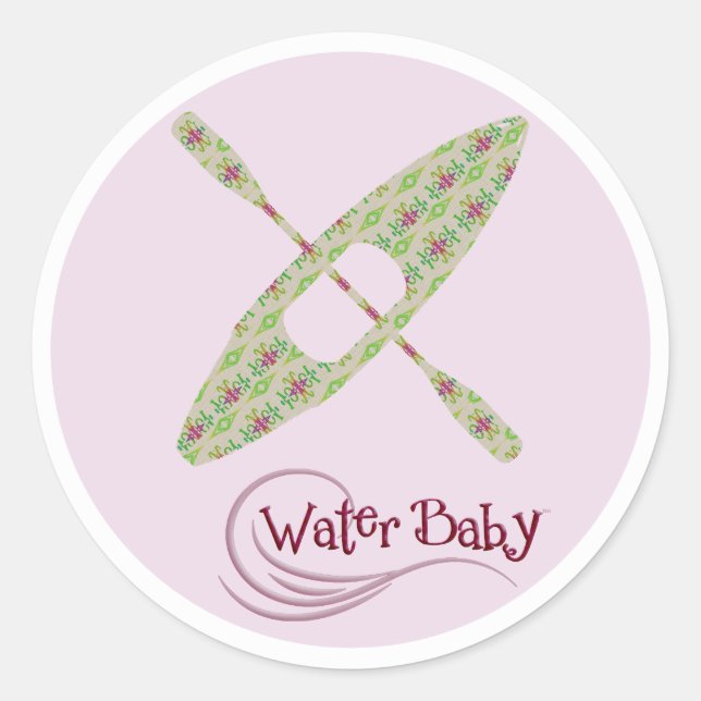 Water Baby Kayak Sticker (Vorderseite)