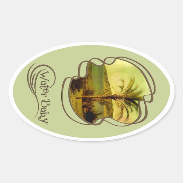 Water Baby Vintag Palm Stickers (Vorderseite)