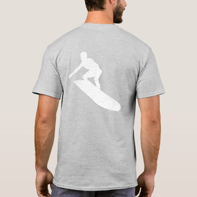 Water Baby Vintag Surfing Gefärbte Krawatte T-Shirt (Rückseite)