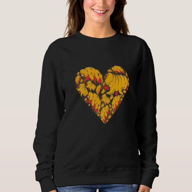 Water Bear Microbiology Heart Tardigrade Premium Sweatshirt (Vorderseite)