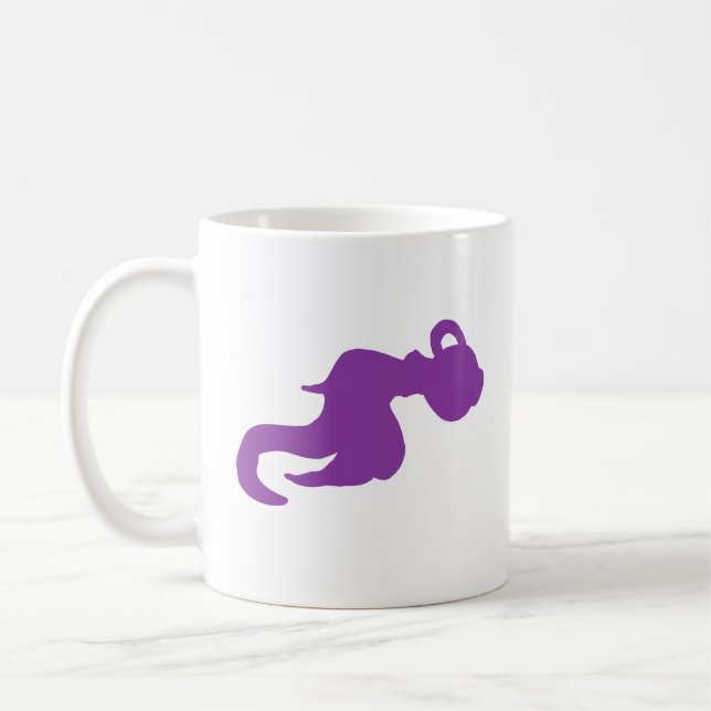 Water Bearer Silhouette in Soft Blue – Modern Kaffeetasse (Links)