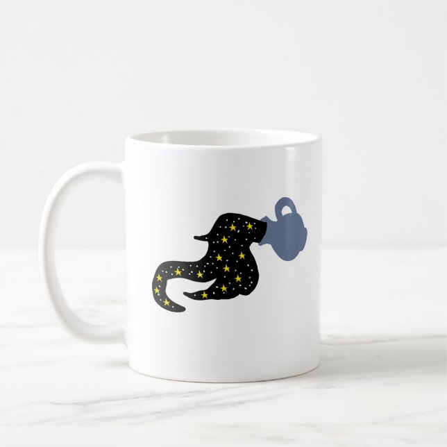 Water Bearer Silhouette Mug – Smooth Modern Kaffeetasse (Links)