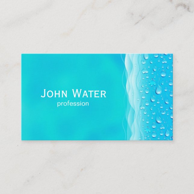 Water Beruflich Mini Business Card Visitenkarte (Vorderseite)