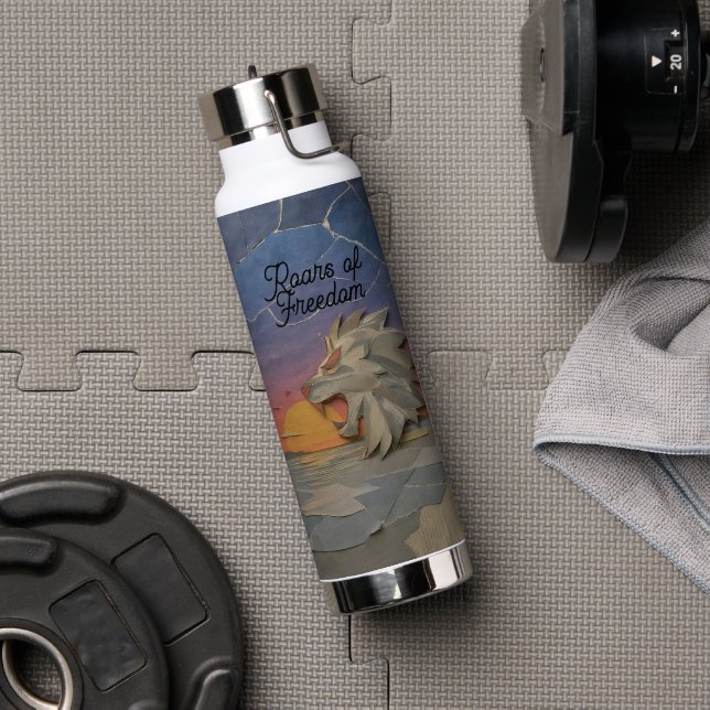 Water Bottle 25oz – Sunset Lion Trinkflasche (Fitnesstudio (gedreht))