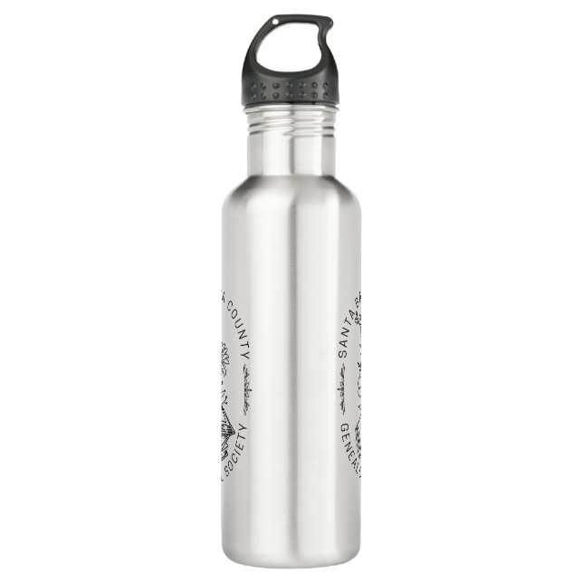 Water Bottle - Books & Florals Edelstahlflasche (Vorderseite)