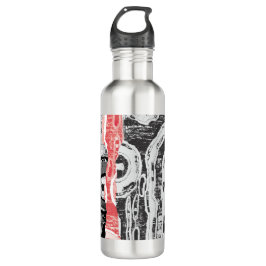 Water Bottle – Friction Lands Abstract Design Edelstahlflasche