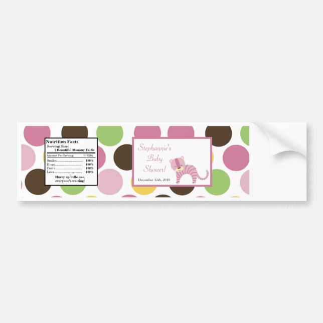 Water Bottle Label Jungle Queen Tiger Safari Zoo Autoaufkleber (Vorne)