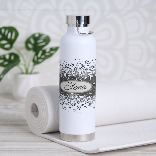 Water Bottle personalizado con trozos  dispersos  Trinkflasche (Yoga)