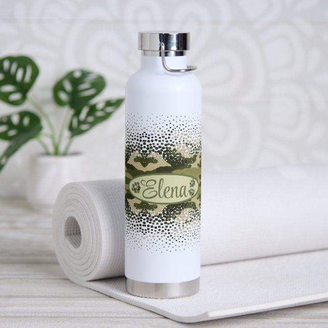 Water Bottle personalizado militar granulado  Trinkflasche (Yoga)