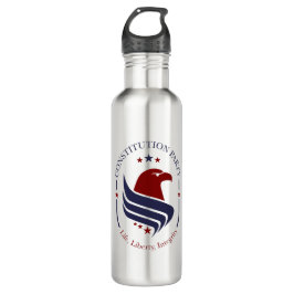 Water bottle, stainless steel, Constitution Party  Edelstahlflasche