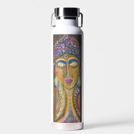 Water bottle with Feminine Buddha original art Trinkflasche
