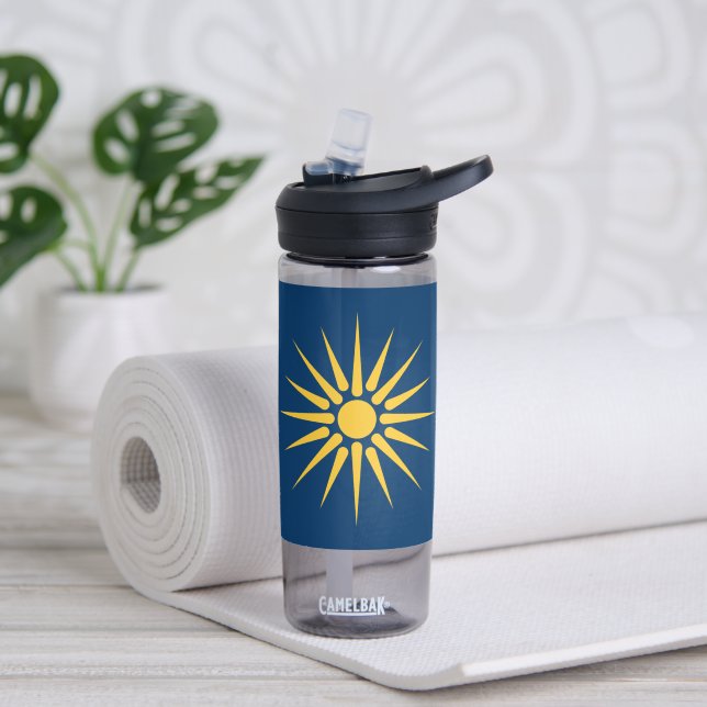 Water bottle with flag of Macedonia, Greece Trinkflasche (Yoga)