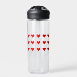 Water Bottle with hearts Trinkflasche