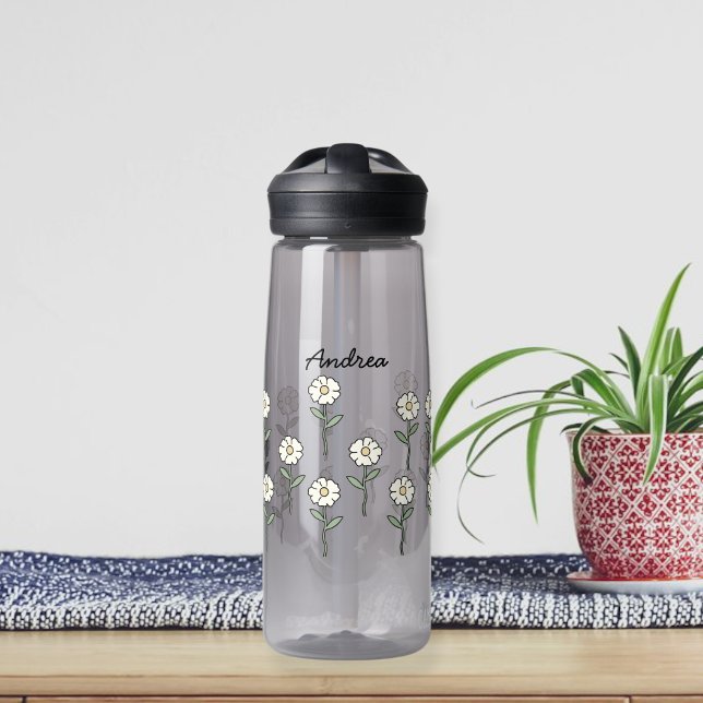 Water bottle with pretty daisy flowers  trinkflasche (Von Creator hochgeladen)
