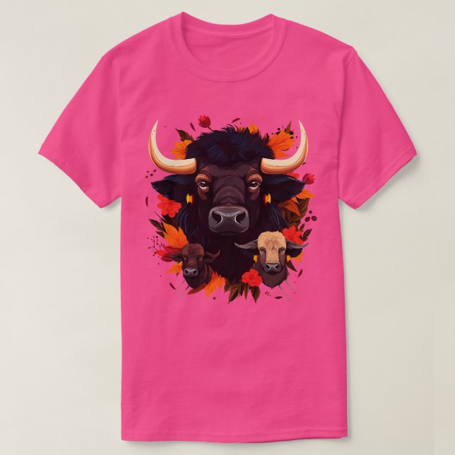 Water Buffalo Coloring Book T-Shirt (Design vorne)