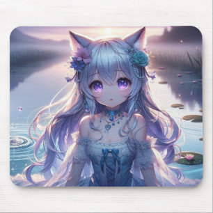Water Catgirl Anime Princess Mousepad