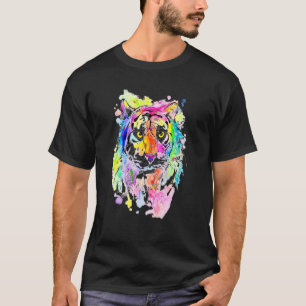 Water Color Tiger Liebe R Vater Mama Junge Mädchen T-Shirt
