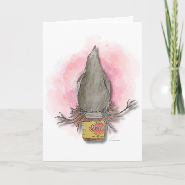 water colour Australian magpie card Feiertagskarte (Vorderseite)