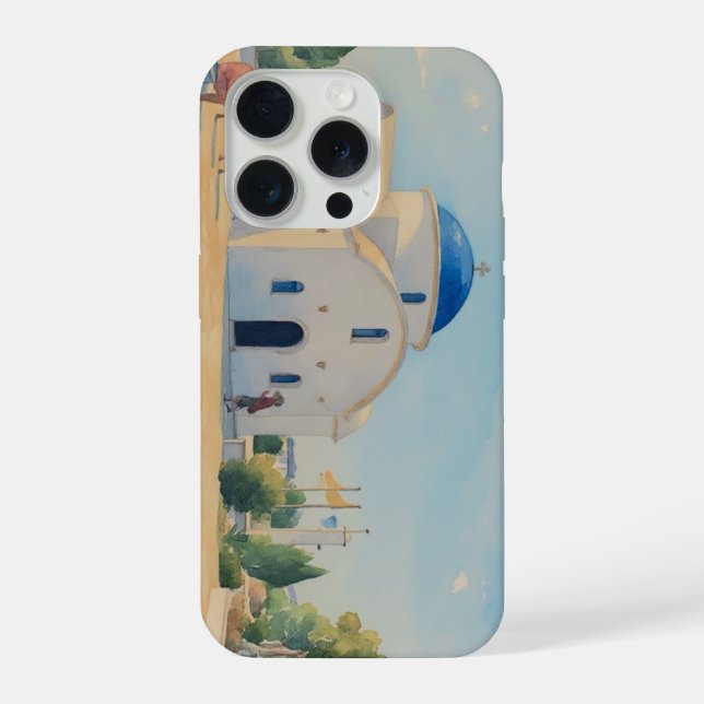 Water colour painting style image of St. Nicholas iPhone Hülle (Rückseite)