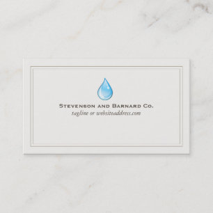 "Water Drop Plumber Business Card" Visitenkarte